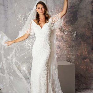 Gorgeous beaded designer wedding gown!